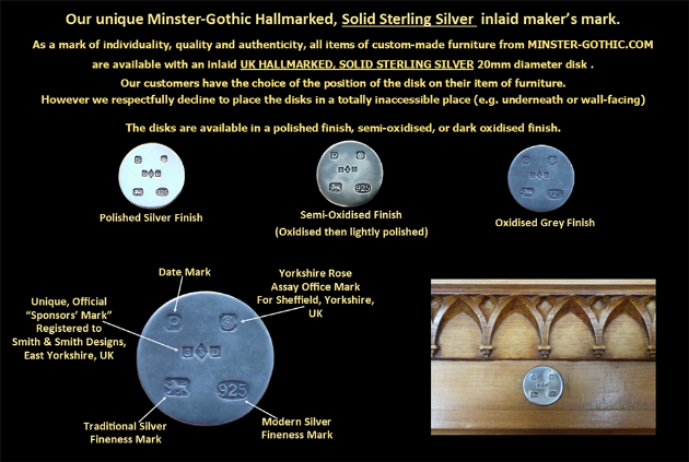 Minster-Gothic.com Silver Disk Makers Mark 