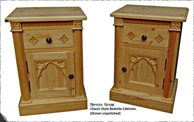 Minster Gothic Classic "Le Grove" Bedside Cabinet (Night-Stand)