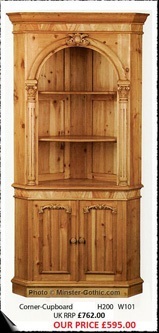 KeenPine Classics 2-Door Corner Cupboard/Display #9931